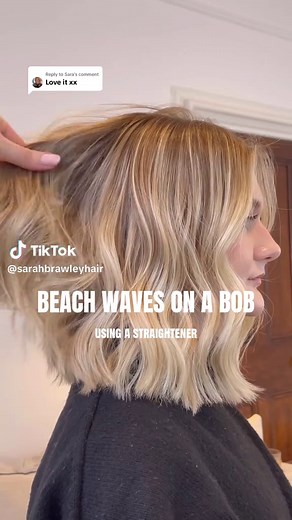 Create Beach Waves on a Bob with Straighteners