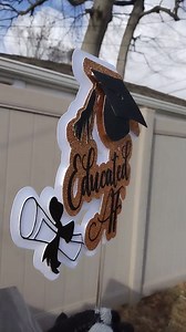 Graduation Cake Topper, Educated AF Cake Topper, High School Grad, College Grad Party Decor, Gold and Black Grad Party Decor, Open House Dec - Etsy UK