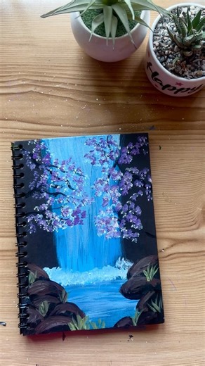 Waterfall painting / acrylic painting