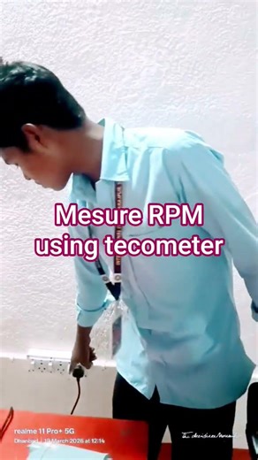 mesure rpm using tecometer #ytshorts #experiment