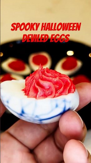 Spooky Halloween Deviled Eggs