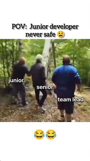 Junior developer never safe😫🤣 #developer #developerlife #memes #funny #comedy #shorts #shortsfeed