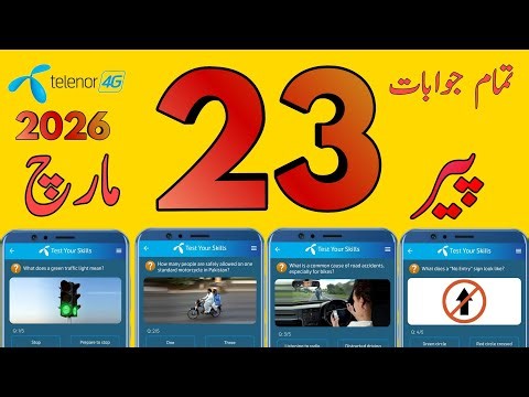 23 March 2026 Questions and Answers | My Telenor Today Questions | Telenor Questions Today