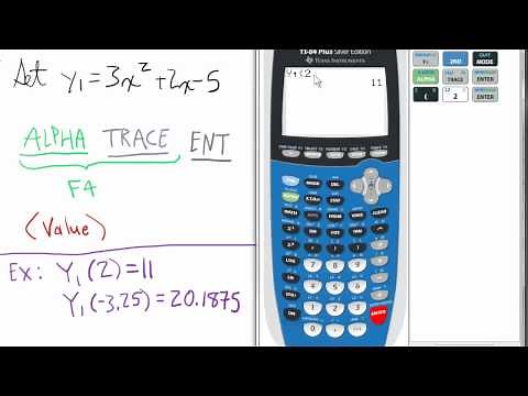 Finding a (Y) value of a Function TI 84 Calculator