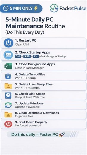 Daily PC Maintenance in 5 Steps #windows