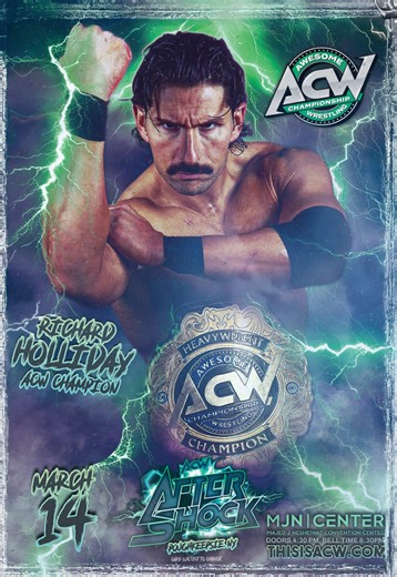 Richard Holliday shocked the field at the Poughkeepsie Rumble, entering as a surprise competitor and outlasting 19 men to win the Rumble and recapture the ACW Heavyweight Championship. Now a two-time ACW Heavyweight Champion, Holliday isn’t standing alone. With Big Trouble Ben Bishop aligned at his side, the champion has added a dangerous layer of insurance heading into his reign. The target is already on his back. ⚡ ACW: AFTERSHOCK 📅 Saturday, March 14, 2026 📍 MJN Center — Poughkeepsie, NY AC