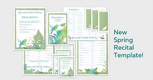 2019 Spring Editable Recital Program Package