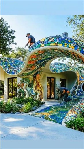 👉 Inside a Curved Mosaic Dream House 🏡✨ Unreal Interior Design!