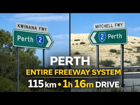 Perth Tesla Model Y Freeway Drive 2025 — The Entire South - North Freeway in One Continuous Run (4K)