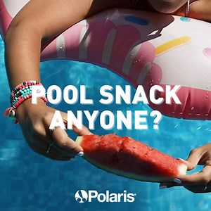 Picture this: it's the perfect summer day. There's not a cloud in the sky; you've just spent hours of fun in the pool and feel a little hungry. 🤔 What's your go-to poolside snack?! Let us know in the comments ⬇️ | Polaris Pool