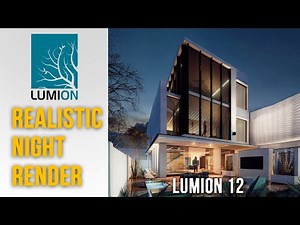LUMION 12 | REALISTIC NIGHT RENDER TUTORIAL #MESH HOUSE 01 لوميون ريندر