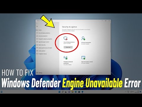 Fix Windows Defender Engine Unavailable Windows 11/10 | How To Solve defender engine unavailable