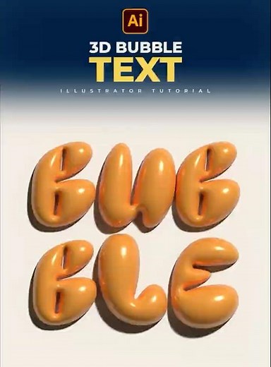 Adobe Illustrator tips to create this 3D bubble text!