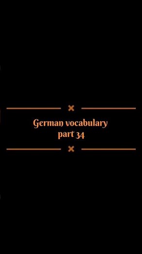 German vocabulary | Learn German | German for beginners | Free German Course | Online Deutsch Course