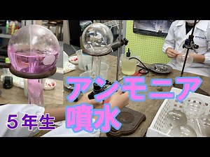 アンモニア噴水：５年生：理科実験 【麻布科学実験教室】