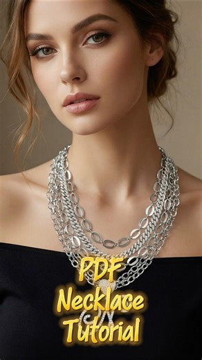DIY Multi-Chain Silver Necklace Tutorial PDF Guide