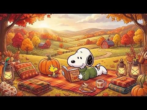 Snoopy’s Cozy Autumn Day 🍂 Smooth Jazz Music for Cozy Fall Relaxation, Reading & Peaceful Moments