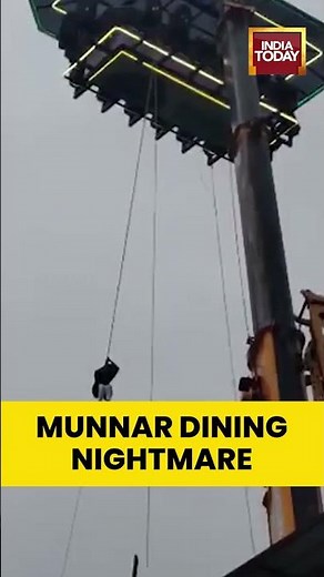 Tourists Stranded Mid-Air After Technical Failure at Sky Dining Setup in Munnar