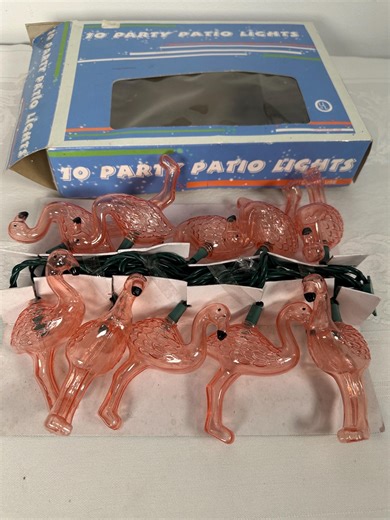 Vintage 80s Flamingo Party Light String Set New Original Box 10 NOS Outdoor - Etsy UK