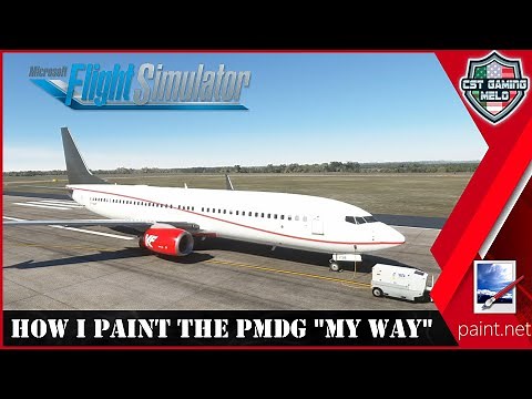 PMDG Paint Tutorial "MY WAY" using free software!!