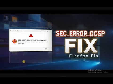 How to Fix SEC ERROR OCSP INVALID SIGNING CERT Error on Firefox