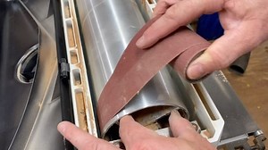 I’ve had a few questions on changing the paper on the @jet.woodworking 18 - 36 drum sander... The main thing is to only put about an 8th inch of the paper into the first paper clamp or you will not have enough when you get to the other side. I almost always use 100 grit paper. @acmetools #jonpeters #drumsander #sandpaper #woodworking | Jon Peters Art & Home