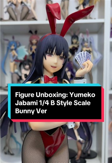 Figure Unboxing! Kakegurui Yumeko Jabami B Style Bunny Ver 1/4 Scale by Freeing! I have finally added Yumeko! I originally got her back in 2021 but sold my preorder after mixed reception on her release. Her design honestly grew on me over time so I decided to get her and I wanted her to match with the Mary Bunny that I’m currently looking to get. I really like her bunny suit design but I think the face is just a bit off. I recommend getting her if you can find her for cheap because she’s also kn