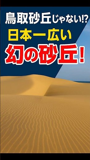 鳥取じゃない⁉日本一広い幻の砂丘 #猿ヶ森砂丘 #鳥取砂丘 #雑学 #地理 #トリビアの樹 #shorts
