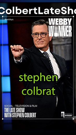 "POP OFF MY SOCIAL QUEENS!" Stephen Colbert accepts his 2025 People's Voice Award for The Late Show with Stephen Colbert Socials✨  Follow us to make sure you're the first to see our 2025 Winners' speeches both on and offstage. Experience the #Webbys Show, hosted by Ilana Glazer TOMORROW! #webbyawards #5wordspeech #stephencolbert #thelateshowwithstephencolbert | The Webby Awards | Facebook