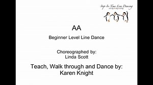 Tutorial, walk through and dance to a beginner level line dance - AA. AA: choreographed by Linda Scott; music: AA by Walker Hayes | Step-In-Time Line Dancing