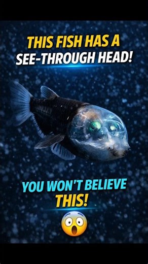 This Fish Has a See-Through Head 😳🐠 #facts #wildlife #animals