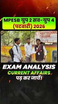 MPESB Group 2 Sub Group 4 2026 | MP Patwari Exam Analysis | 28 Sep 1st Shift | By WiNNERS Institute