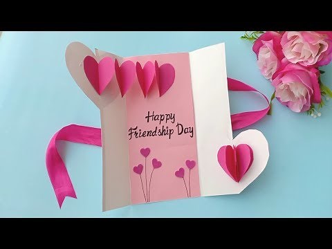 How to make Friendship Day Card / Handmade easy card Tutorial
