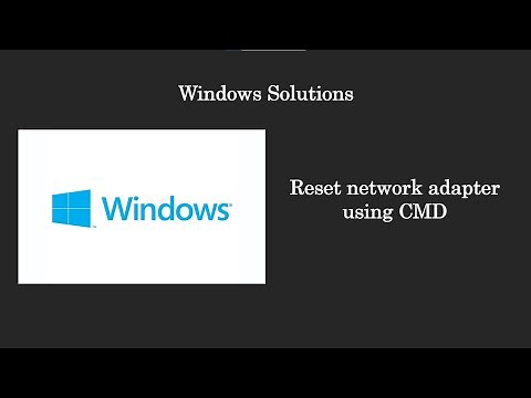 Reset Network adapter using CMD in Windows 10