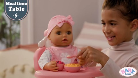 Baby Born Baby Doll Musical Light Up Bathtub with Automatic Working Shower Head - Plays Music & Sound Effects, Sturdy, Modern Design, Fits Dolls up to 17", for Kids Ages 3 and Up