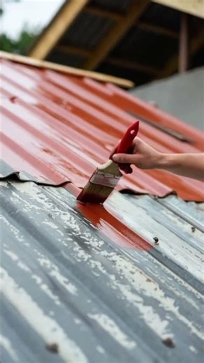 A smart way to paint zinc easily using simple carpentry tools #shorts