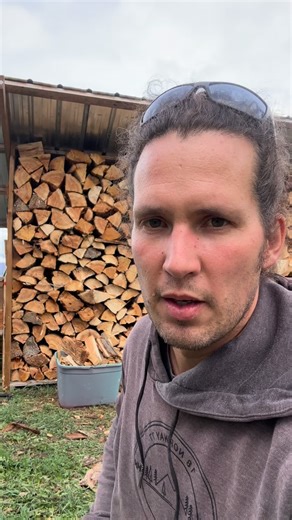 4.9K views · 43 reactions | How many cords? 路 I’m not sure as the wood isn’t stacked easily to accurately measure. My intuition says another 1-2 cords would be ideal. #wood #firewood #fall #winteriscoming #choppingwood | That Mountain Life | Facebook