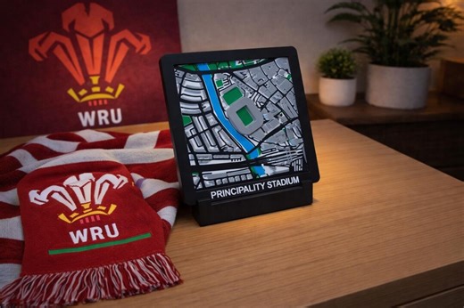 Principality 3D Printed Stadium Map, Rugby Fan Decor - Etsy Canada