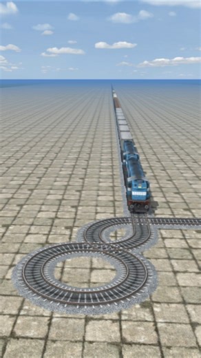 Train Drift on Extreme Circle Tracks 😳🔥 | Dangerous Crossing | Train Simulator Indian Train #Shorts