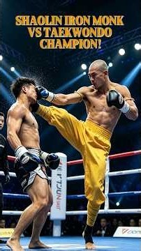 SHAOLIN IRON MONK VS TAEKWONDO CHAMPION!#MMA #UFC #Knockout #Fighting #Boxing #fyp