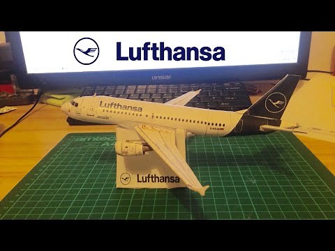 Papercraft lufthansa Airbus A319