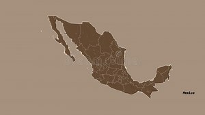 Ubicación En Michoacán. México. Mapa Administrativo Almacen De Video - Vídeo de ciencia, administrativo: 248852461