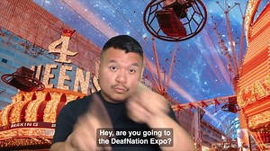 🎉 Get ready for the DeafNation World Expo Kick-off Ceremony in Las Vegas! 🎉 Join us on Fremont Street for a night of celebration, performers, and DJ Nicar. Check out the full schedule here: deafnation.com #ZP #DNWE2025 Sherri Turpin Video Description: A man with black hair, wearing a black shirt, signs in ASL about the DeafNation World Expo Kick-off Ceremony. Behind him is Fremont Street in Las Vegas, where the event takes place. | ZVRS