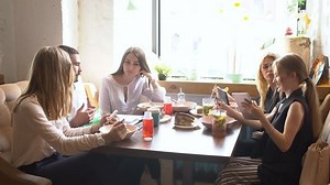Business Lunch Restaurant Cafe Coffee Shop Stock Footage Video (100% Royalty-free) 28757140 | Shutterstock