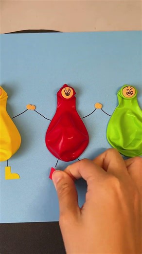 Turn old balloons into an adorable DIY character art—so fun and easy! ✨