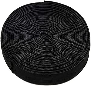 Black Elastic Band for Sewing Knitting High Elasticity Elastic Spool for Wigs, Waistband, Craft DIY Projects (0.8 inch X 5.5 Yard)
