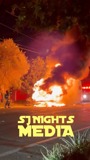 11:30 pm Hedding and 17th St. RV exploded in the middle of the street. Possible meth lab. | San Jose Nights Media