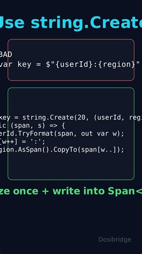 This C# string.Create Trick Kills GC Spikes 🔥
