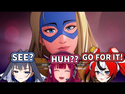 Kronii, Bae, and IRyS Reactions to Blonde Blazer Kiss Scene in DISPATCH【HololiveEN】