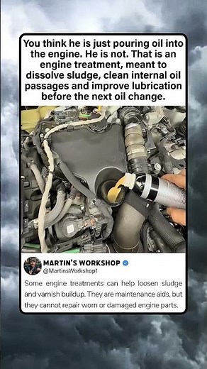 Pouring Engine Treatment to Dissolve Sludge! 🛢️✨